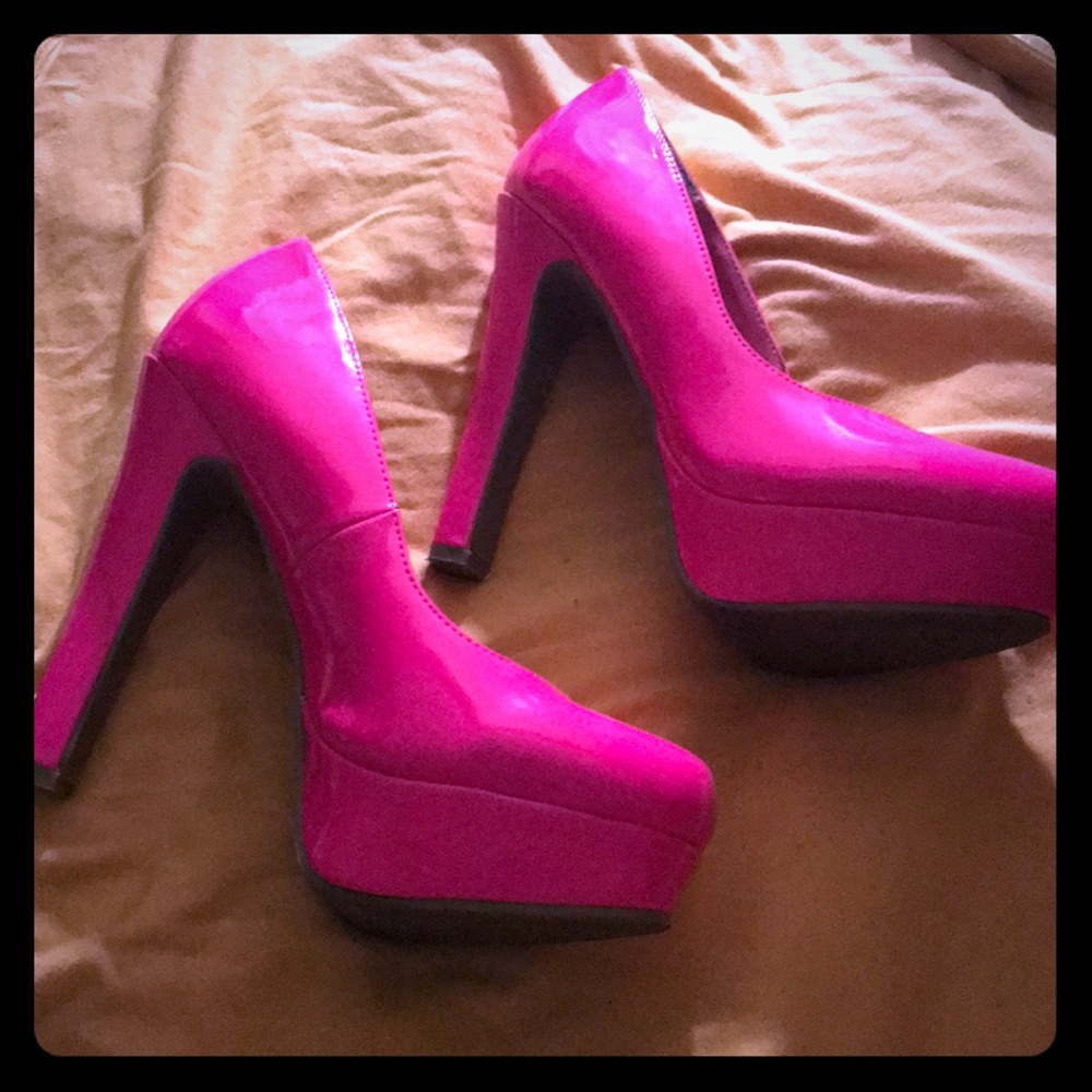 Heels hot pink